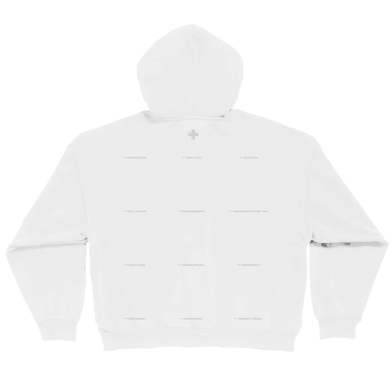 2hollis '2H Dateback' White Full Zip Hoodie