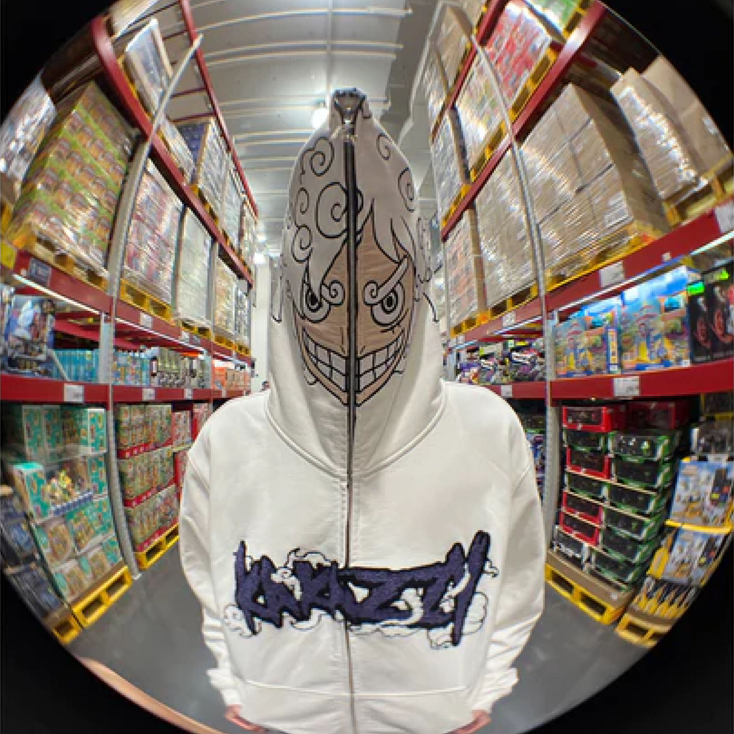 Full Zip Hoodie White (Eyes Can See)