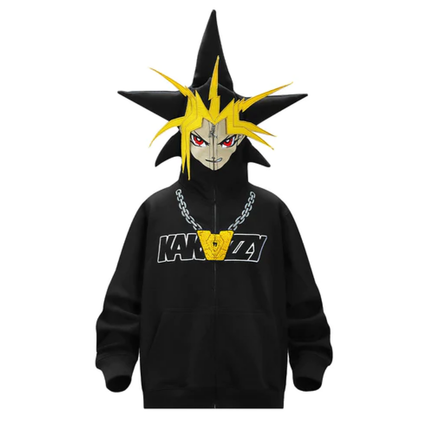 Full Zip Hoodie Black and Yellow (Eyes Can See)