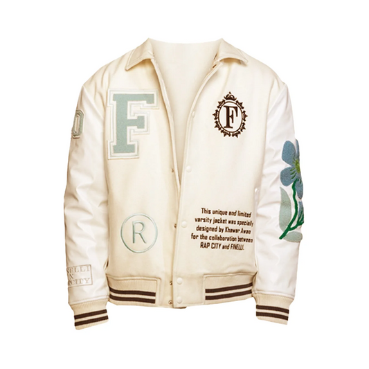 Cream Varsity Jacket