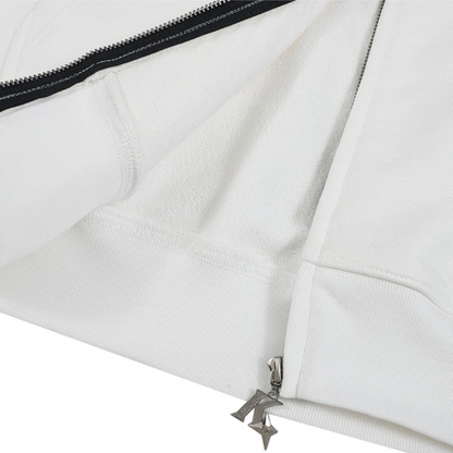 Full Zip Hoodie White (Eyes Can See）