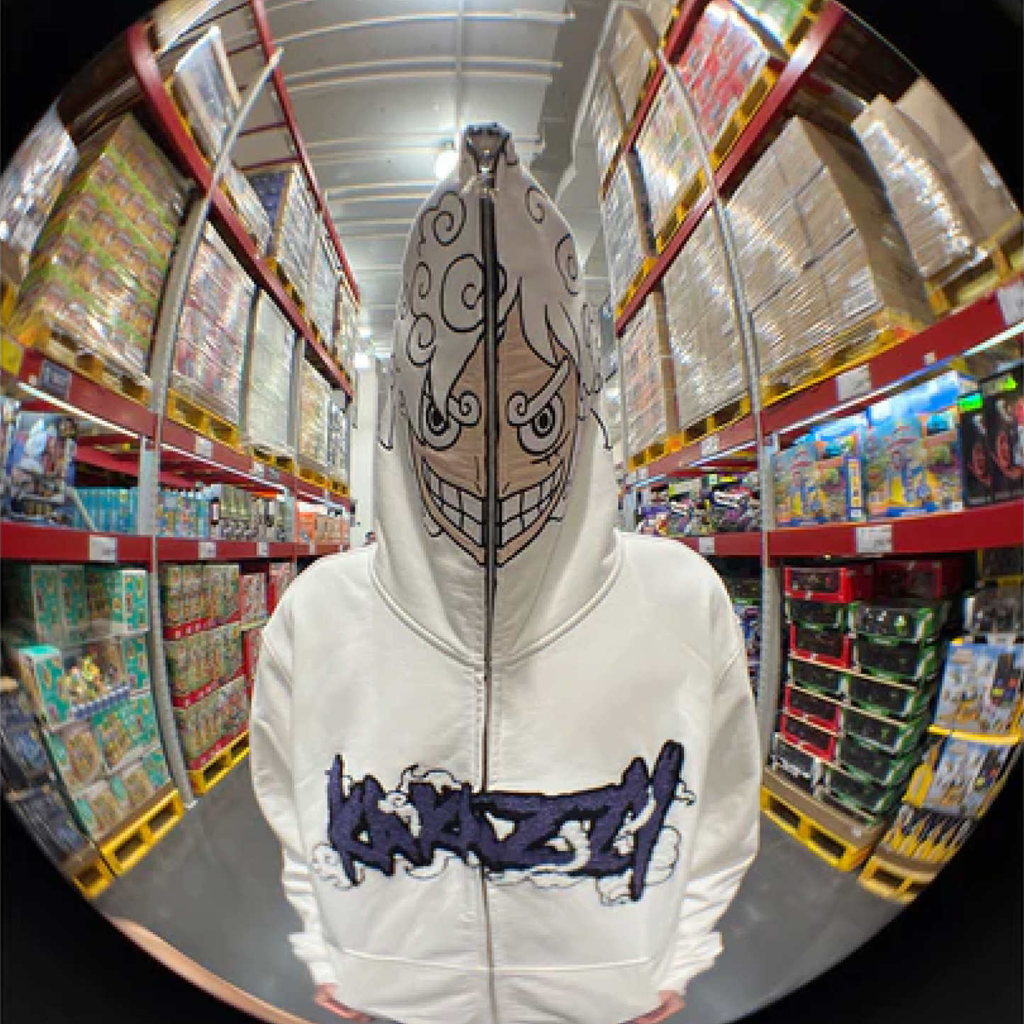 Full Zip Hoodie White (Eyes Can See）