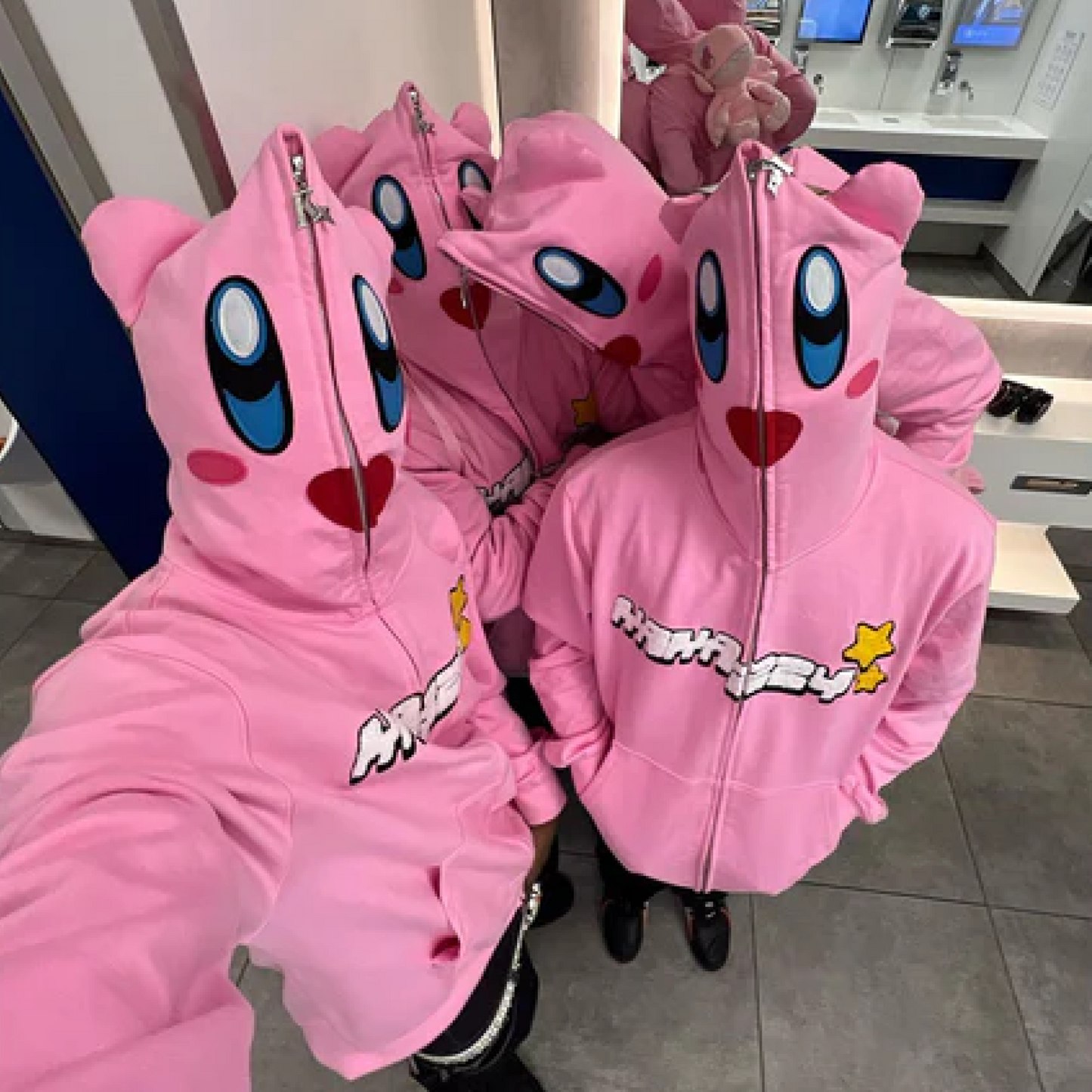 Full Zip Hoodie Pink (Eyes Can See）