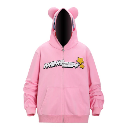 Full Zip Hoodie Pink (Eyes Can See）