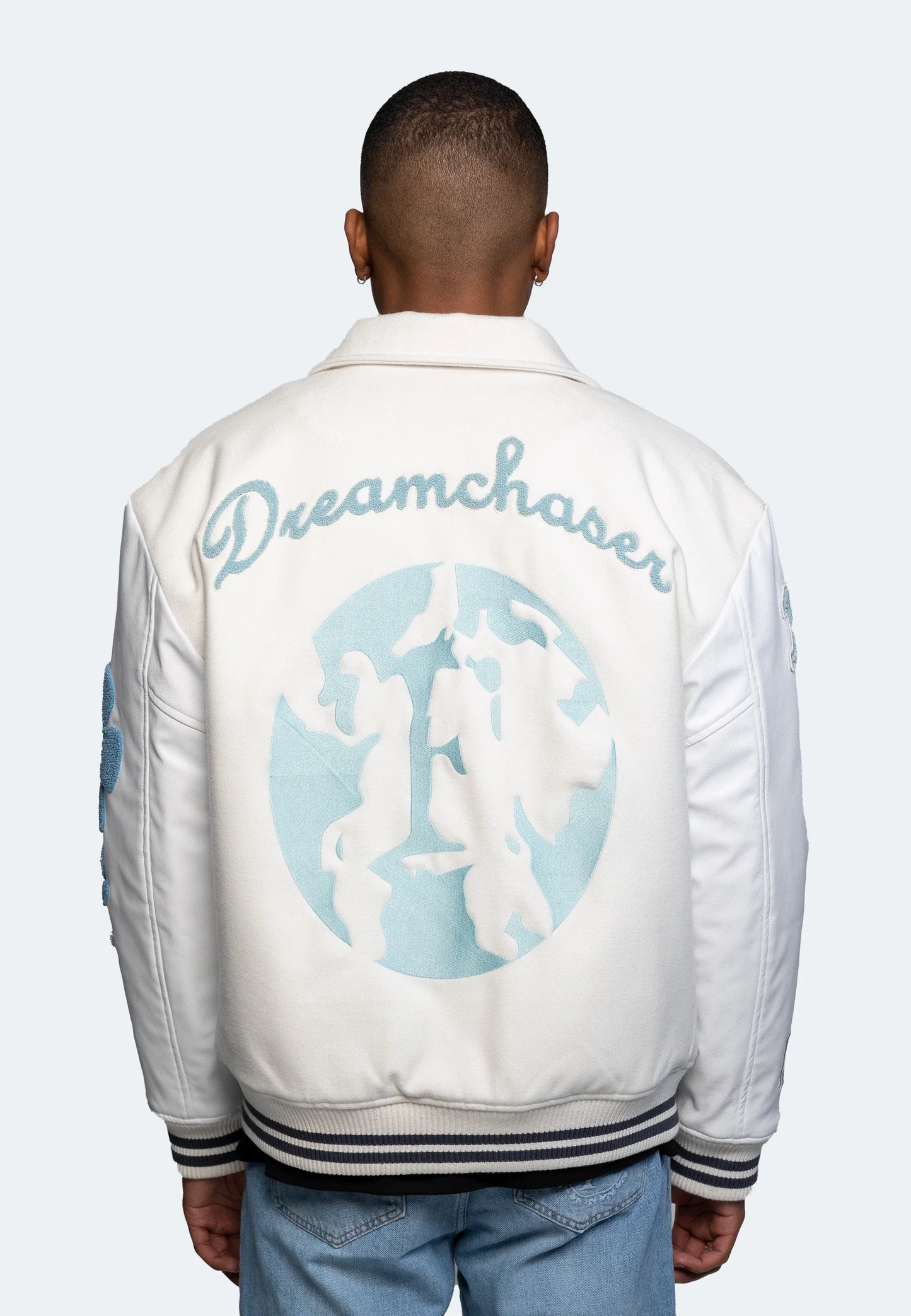 Cream Varsity Jacket