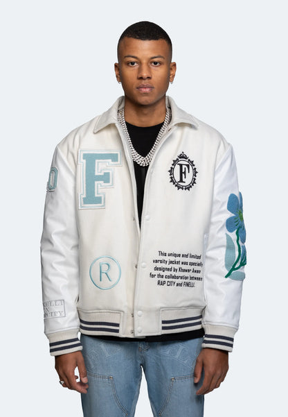 Cream Varsity Jacket